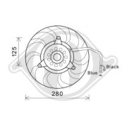 DCL1035 Ventilátor chladenia motora DIEDERICHS Climate DIEDERICHS