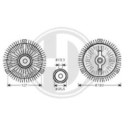 DCL1259 Spojka ventilátora chladenia DIEDERICHS Climate DIEDERICHS