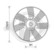 DCL1284 Ventilátor chladenia motora DIEDERICHS Climate DIEDERICHS