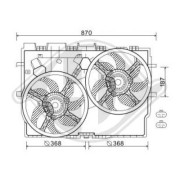 DCL1291 Ventilátor chladenia motora DIEDERICHS Climate DIEDERICHS