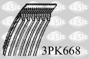 3PK668 Ozubený klinový remeň SASIC