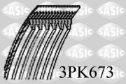 3PK673 Ozubený klinový remeň SASIC