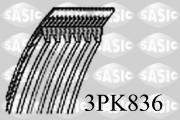 3PK836 ozubený klínový řemen SASIC