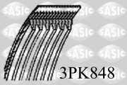 3PK848 Ozubený klinový remeň SASIC