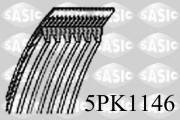 5PK1146 Ozubený klinový remeň SASIC