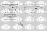 6210071 Sada brzdových platničiek kotúčovej brzdy SASIC