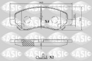 6210087 Sada brzdových platničiek kotúčovej brzdy SASIC