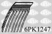 6PK1247 ozubený klínový řemen SASIC