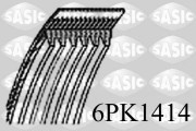6PK1414 Ozubený klinový remeň SASIC
