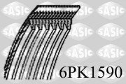 6PK1590 ozubený klínový řemen SASIC