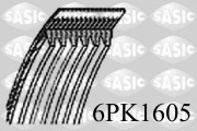 6PK1605 Ozubený klinový remeň SASIC