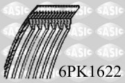 6PK1622 ozubený klínový řemen SASIC
