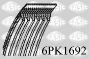 6PK1692 Ozubený klinový remeň SASIC