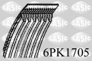 6PK1705 Ozubený klinový remeň SASIC