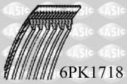 6PK1718 ozubený klínový řemen SASIC