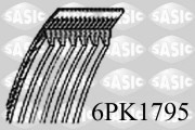 6PK1795 Ozubený klinový remeň SASIC