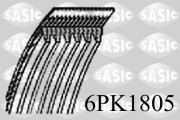 6PK1805 Ozubený klinový remeň SASIC