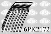 6PK2172 ozubený klínový řemen SASIC