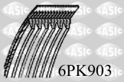 6PK903 ozubený klínový řemen SASIC
