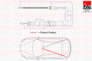 FBC0027 żażné lanko parkovacej brzdy FAI AutoParts