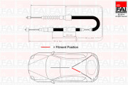 FBC0085 żażné lanko parkovacej brzdy FAI AutoParts