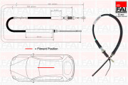 FBC0104 żażné lanko parkovacej brzdy FAI AutoParts