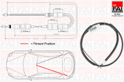 FBC0111 żażné lanko parkovacej brzdy FAI AutoParts