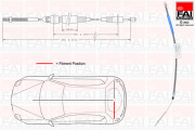 FBC0113 żażné lanko parkovacej brzdy FAI AutoParts