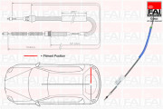 FBC0122 żażné lanko parkovacej brzdy FAI AutoParts