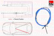 FBC0140 żażné lanko parkovacej brzdy FAI AutoParts