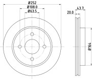 PCD13702 Brzdový kotúč DON