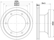 CVD563 Brzdový kotúč DON