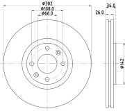 PCD11842 Brzdový kotúč DON