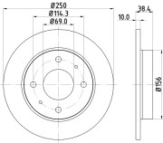 PCD11892 Brzdový kotúč DON