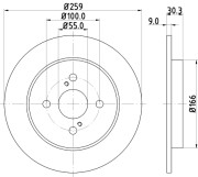 PCD14912 Brzdový kotúč DON