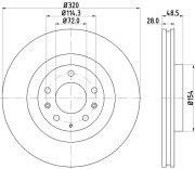 PCD13381 Brzdový kotúč DON