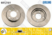 6012181 Brzdový kotúč GIRLING