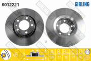 6012221 Brzdový kotúč GIRLING