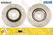 6049045 Brzdový kotúč GIRLING