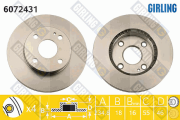 6072431 Brzdový kotúč GIRLING
