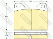 6101312 Sada brzdových platničiek kotúčovej brzdy GIRLING