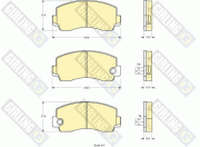 6102129 Sada brzdových platničiek kotúčovej brzdy GIRLING