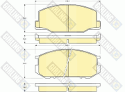 6102169 Sada brzdových platničiek kotúčovej brzdy GIRLING
