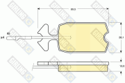 6102779 Sada brzdových platničiek kotúčovej brzdy GIRLING
