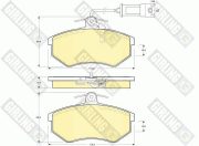 6104041 Sada brzdových platničiek kotúčovej brzdy GIRLING