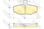 6104421 Sada brzdových platničiek kotúčovej brzdy GIRLING