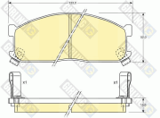 6107379 Sada brzdových platničiek kotúčovej brzdy GIRLING