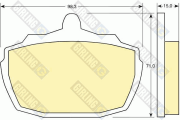 6107526 Sada brzdových platničiek kotúčovej brzdy GIRLING