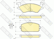 6107699 Sada brzdových platničiek kotúčovej brzdy GIRLING
