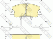 6109013 Sada brzdových platničiek kotúčovej brzdy GIRLING